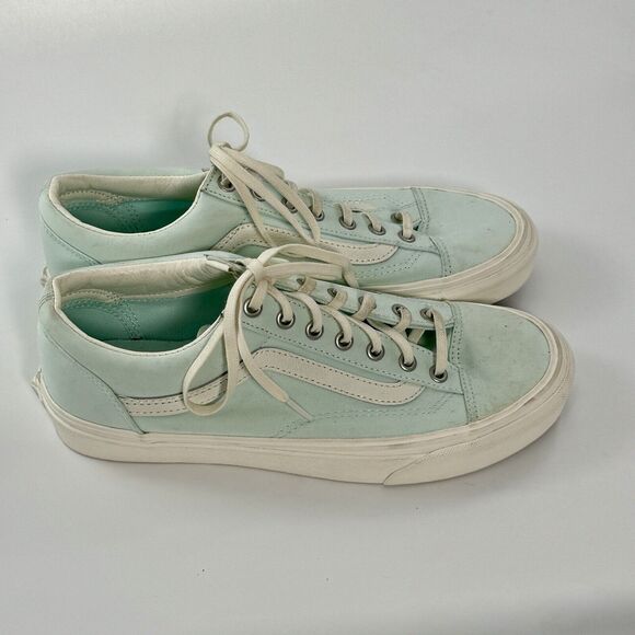 Vans | Old Skool Classic Low Top Neptune Green Sea-foam Skate Shoe W9.5 - Picture 2 of 10
